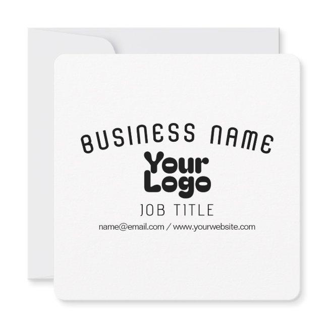 Upload Logo | White & Black (editable) Invitation