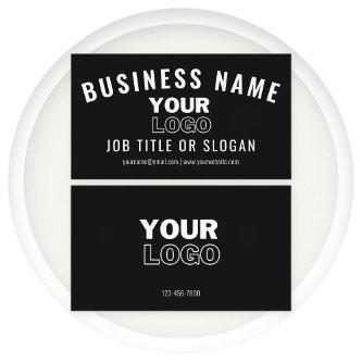 Upload Your Logo | Modern Black & White (editable)