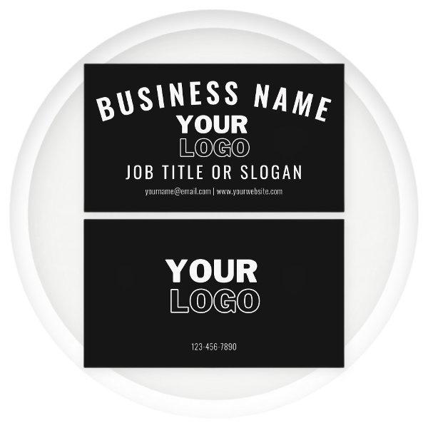 Upload Your Logo | Modern Black & White (editable)