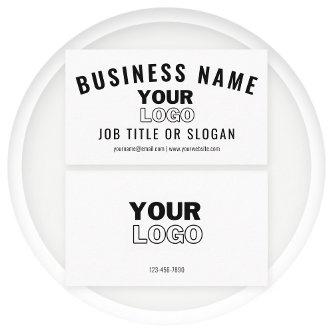 Upload Your Logo | Modern White & Black (editable)