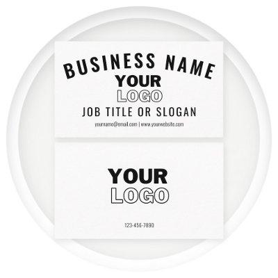 Upload Your Logo | Modern White & Black (editable)