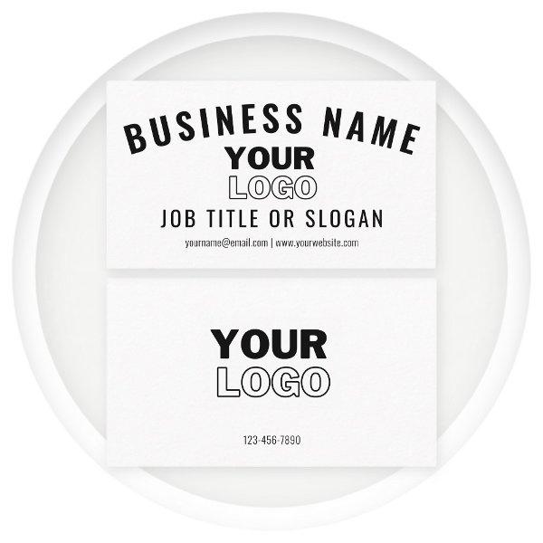 Upload Your Logo | Modern White & Black (editable)