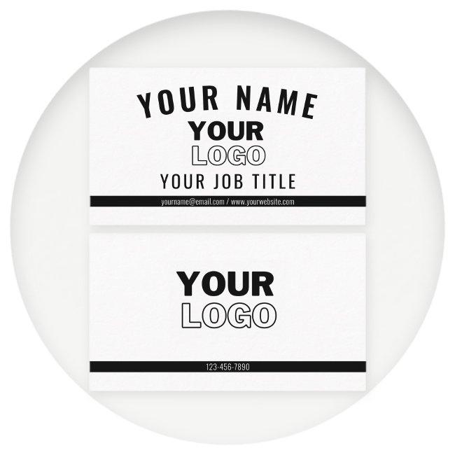 Upload Your Logo | White & Black (editable)