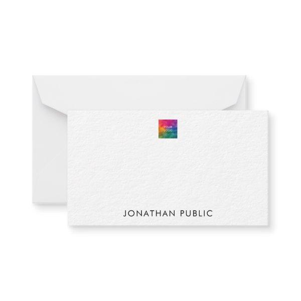 Upload Your Own Company Logo Here Ultra Thick Note Card