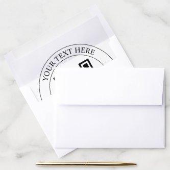 Upload Your Own QR Code & Customizable Text Envelope Liner