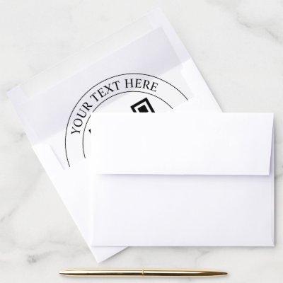 Upload Your Own QR Code & Customizable Text Envelope Liner