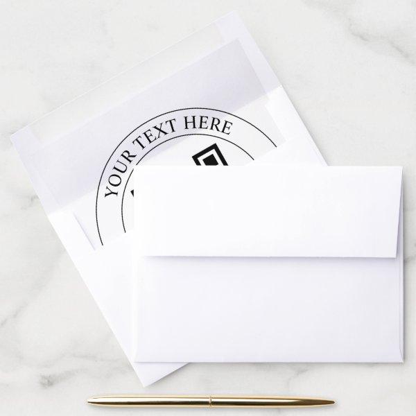 Upload Your Own QR Code & Customizable Text Envelope Liner