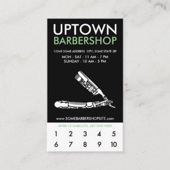 uptown barbershop icons coupon loyalty card