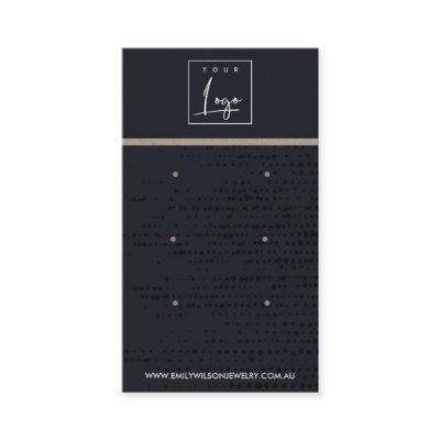 URBAN BLACK KRAFT DOTS 3 STUD EARRING DISPLAY CARD