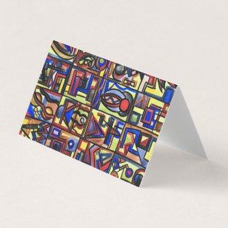 Urban Street Two-Hand Painted Modern Bauhaus Art
