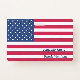 US / American Flag | Personalized Badge