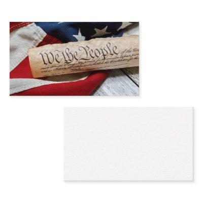 US Constitution and Flag