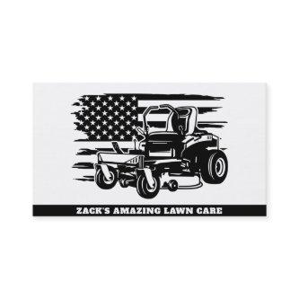 *~* US Flag Lawn Mower Black White Lawn Care