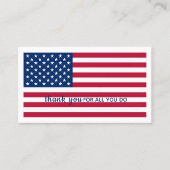 USA American Flag Personalized Military Thank You