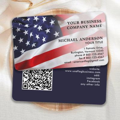 USA American Flag Professional QR Code Patriotic