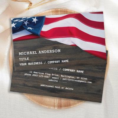 USA American Flag Rustic Wood Patriotic