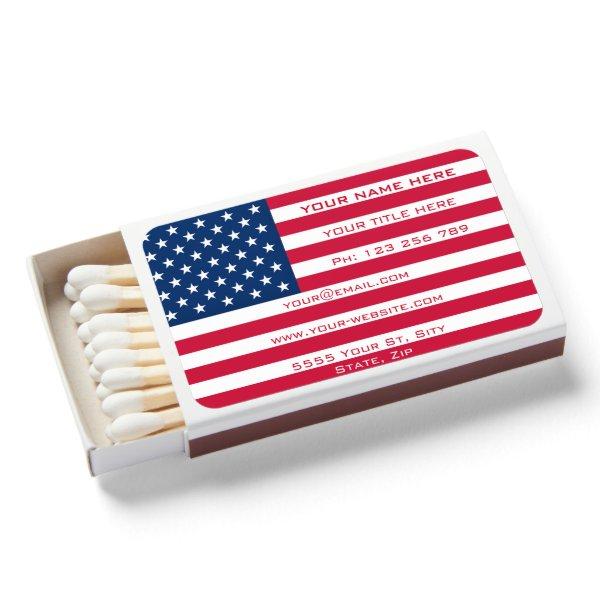 USA Flag Matchboxes Gift with  Design