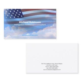 USA Flag on Beautiful Cloudscape
