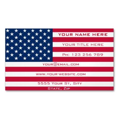 USA Flag - Patriotic - Personalized Professional  Magnet