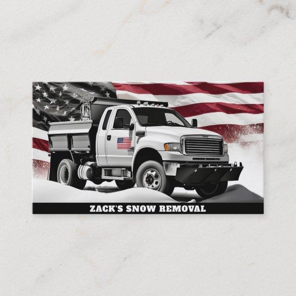 *~* USA Flag Snow Removal Truck AP74 Patriotic