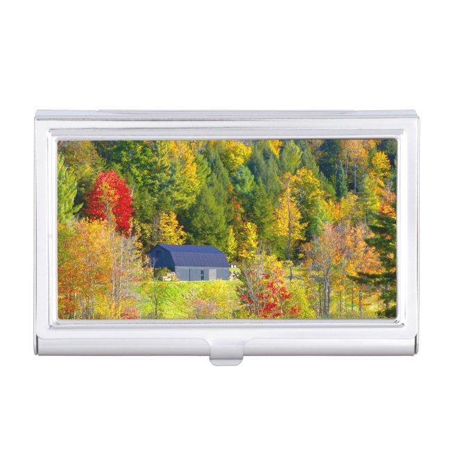 USA, Vermont. Fall foilage along Highway 100.  Case