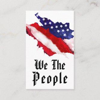 *~* USA We The People Watercolor American Flag