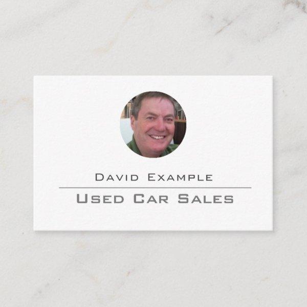 Used Car Sales with Photo of Holder