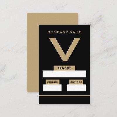 V Design, Visitor Cards