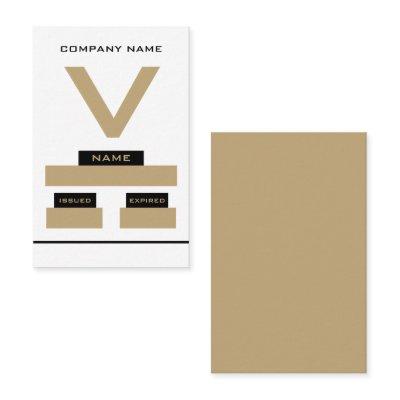 V Design, Visitor Cards