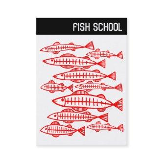 V Header - FISH SCHOOL - Red