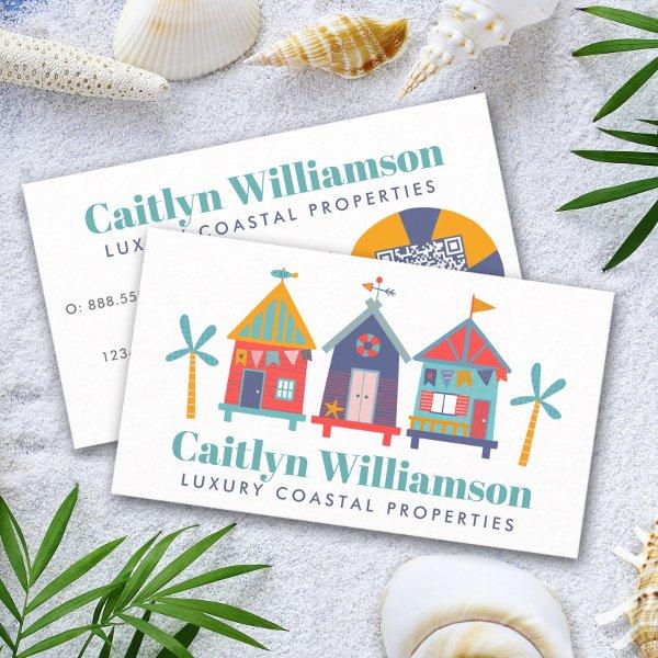 Vacation Real Estate Agent QR Code Fun Beach House