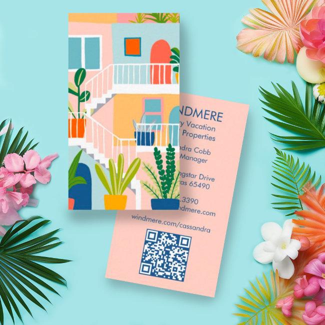 Vacation Rental Real Estate Agent Realtor QR Code
