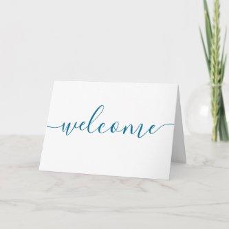 Vacation Rental Sea Blue Welcome Note Card