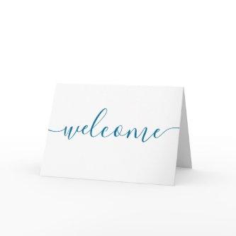 Vacation Rental Sea Blue Welcome Note Card