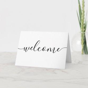 Vacation Rental White Welcome Note Card