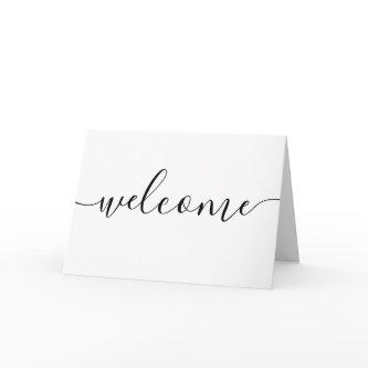 Vacation Rental White Welcome Note Card