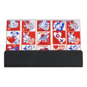 Valentine Retro Love Hugs Cute Pattern Desk  Holder
