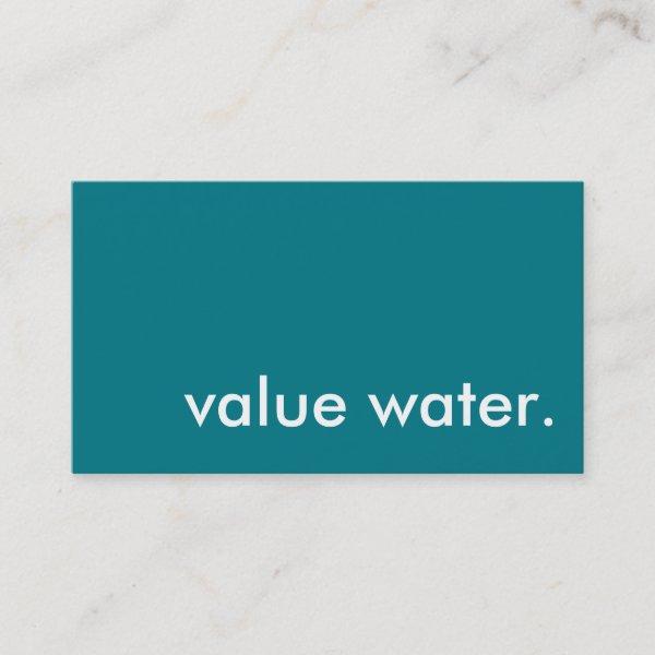 value water.