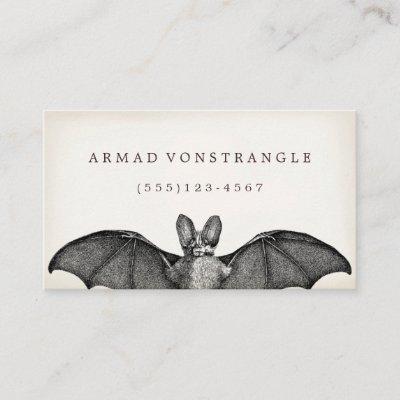 Vampire Bat Halloween Calling Card