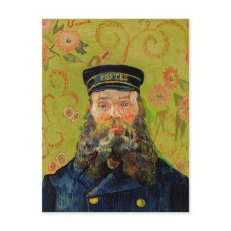 Van Gogh Postman Portrait Painting Old Antique Art Postcard