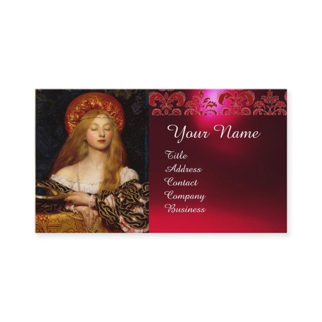 VANITY BEAUTY-FASHION COSTUME DESIGNER Red Damask