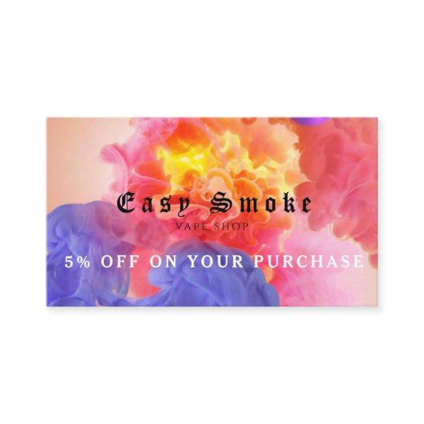 Vape Shop Business Discount Card