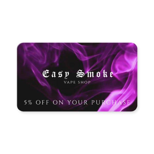 Vape Shop Business Discount Card