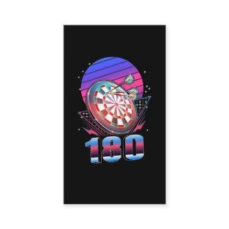 Vaporwave Dart Throwing Dartboard 180 Darts