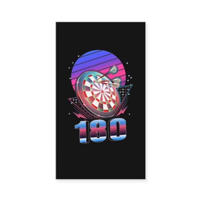 Vaporwave Dart Throwing Dartboard 180 Darts