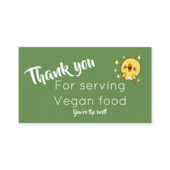 vegan thank you calling card