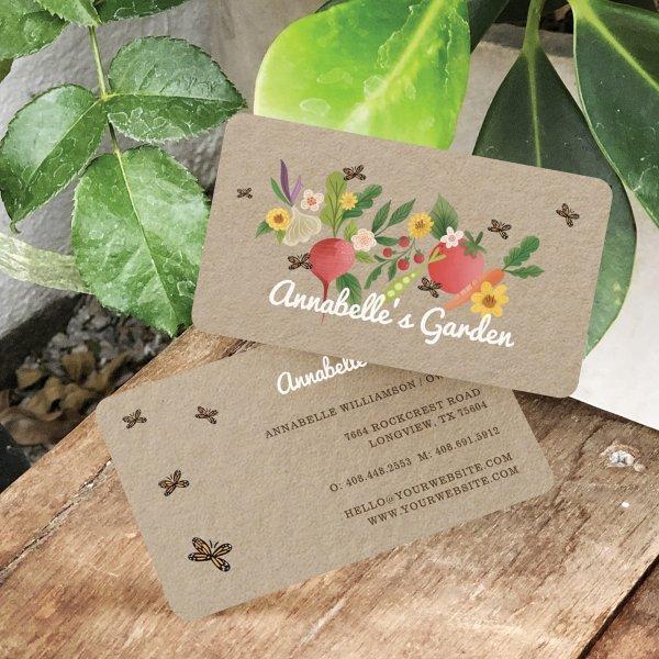 Vegetable Garden Medley & Butterflies Rustic