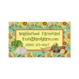 Vegetable Stand Sunflower Bee Customizable