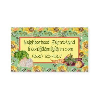 Vegetable Stand Sunflower Bee Customizable