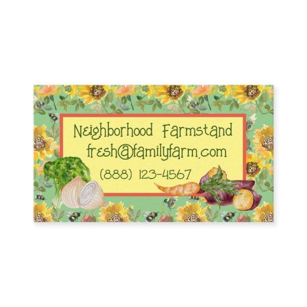 Vegetable Stand Sunflower Bee Customizable